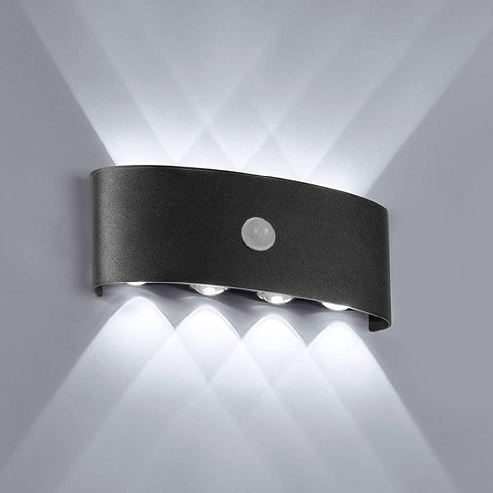 Ray Applique Murale Linéaire Scandinave, Métal/Acrylique, Noir/Blanc, Couloir