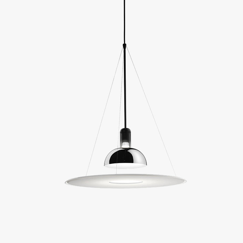 Arisha Suspension LED Moderne Métal/Acrylique Chromé/Noir - Neutralighting