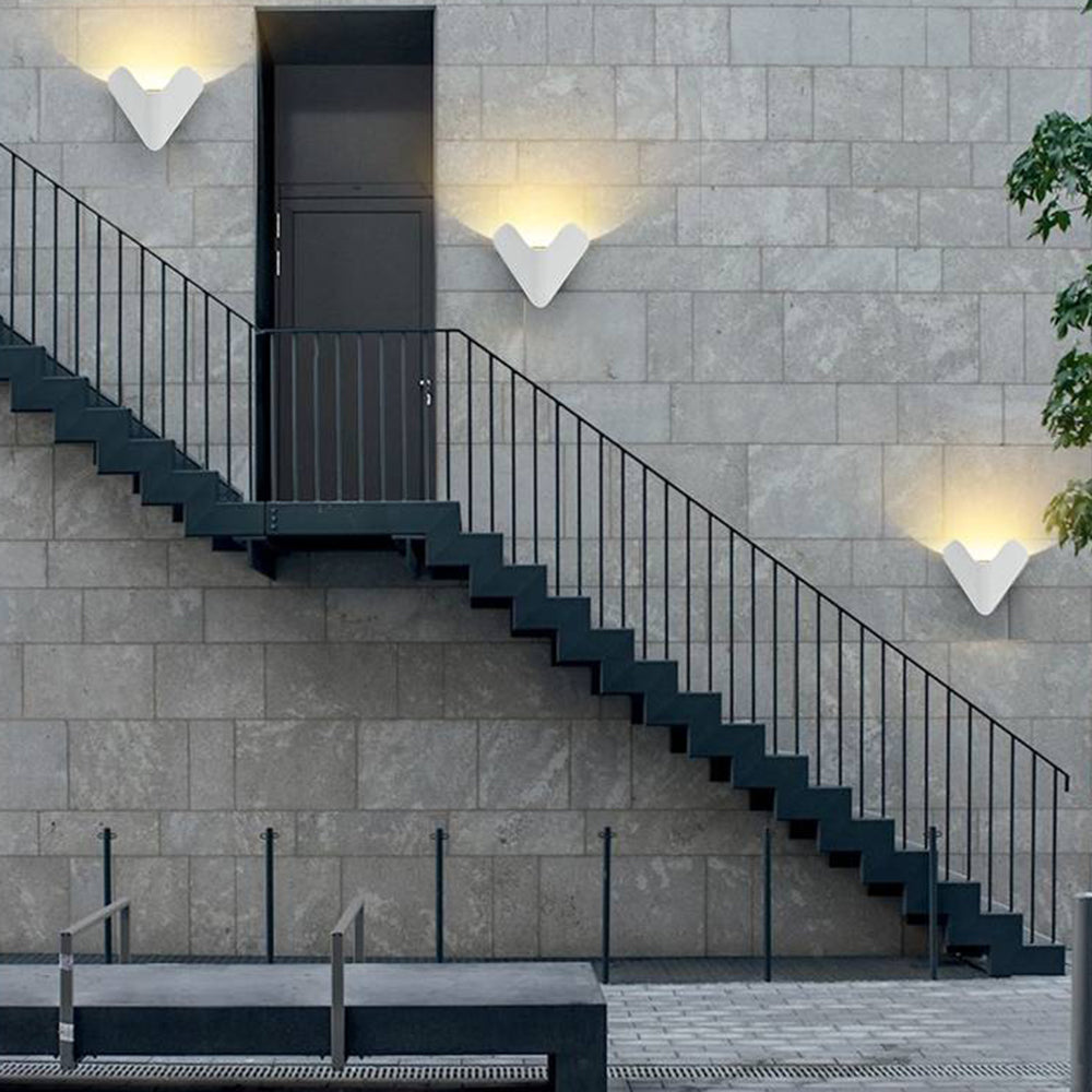 Ray Géométrique LED Applique Murale Noir/Blanc Métal Extérieur - Neutralighting