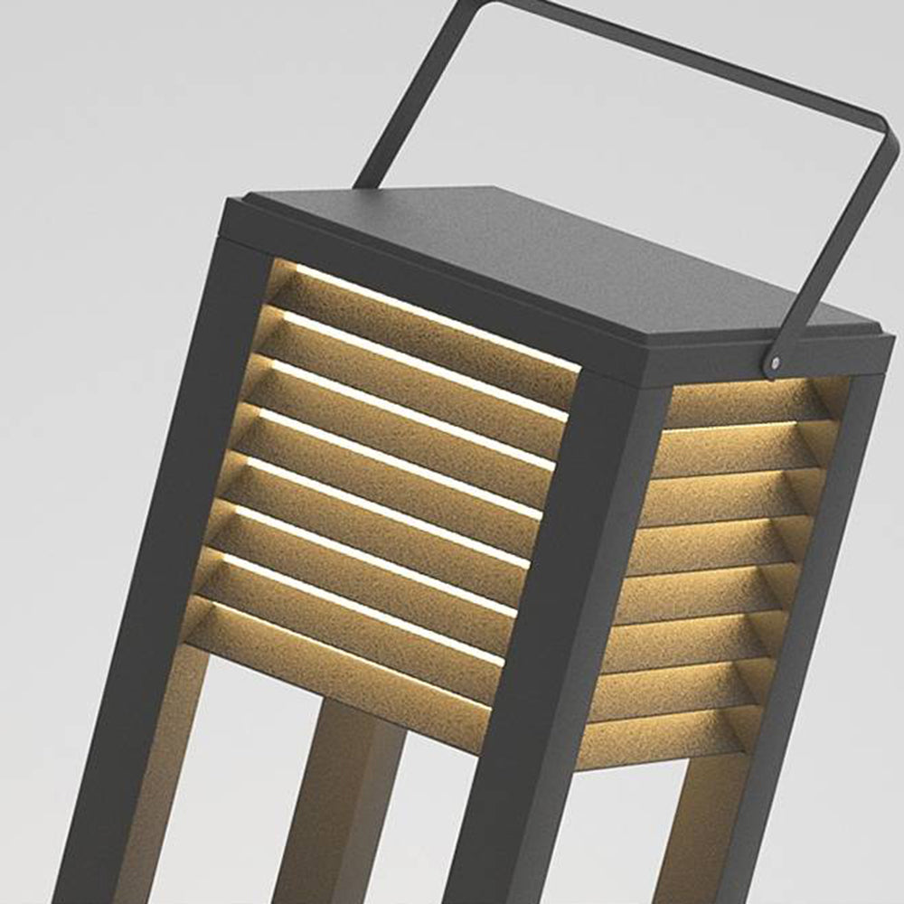 Ray Moderne LED Lampadaire Noir Métal/Acrylique Extérieur Cour - Neutralighting