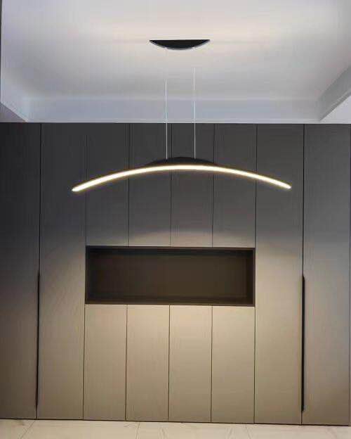 Arisha Suspension Moderne Linéaire LED Simple Nordique Noir Salon - Neutralighting