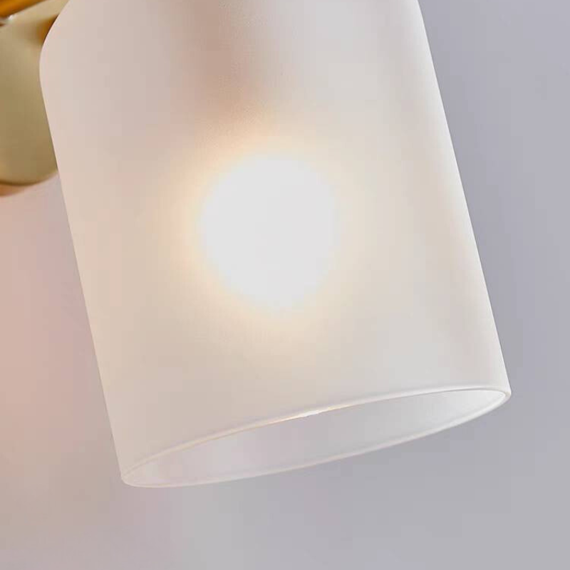 Arisha Double Tête LED Applique Blanc Bleu Métal Verre Chambre à Coucher - Neutralighting