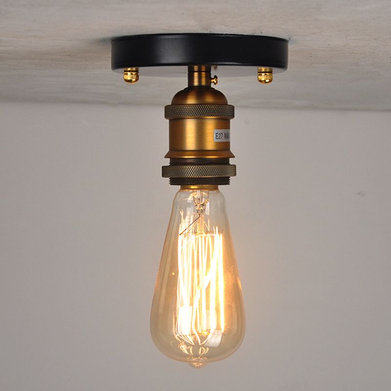 Silva Industriel LED Plafonnier Noir Or Métal Salle à manger - Neutralighting