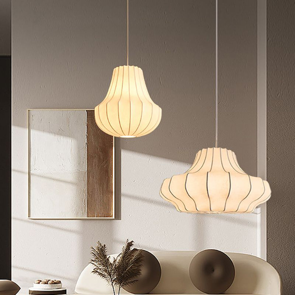 Ritta Design Italien Luminaires Suspensions Moderne Métal Soie Blanc Salle à Manger - Neutralighting