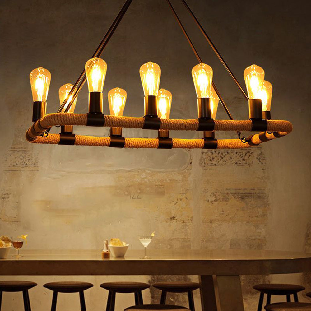 Silva Industrielle LED Luminaires Suspensions Rétro Métal Noir Salon/Chambre à Coucher - Neutralighting