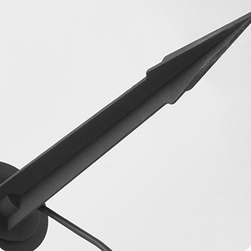 Ray Lampe Extérieure au Sol Minimaliste, Métal/Acrylique, Noir/Blanc, Jardin - Neutralighting