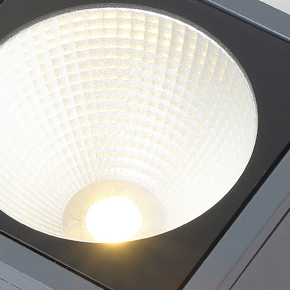 Ray Plafonnier Cube Moderne, Métal/Verre, Gris, Extérieur - Neutralighting