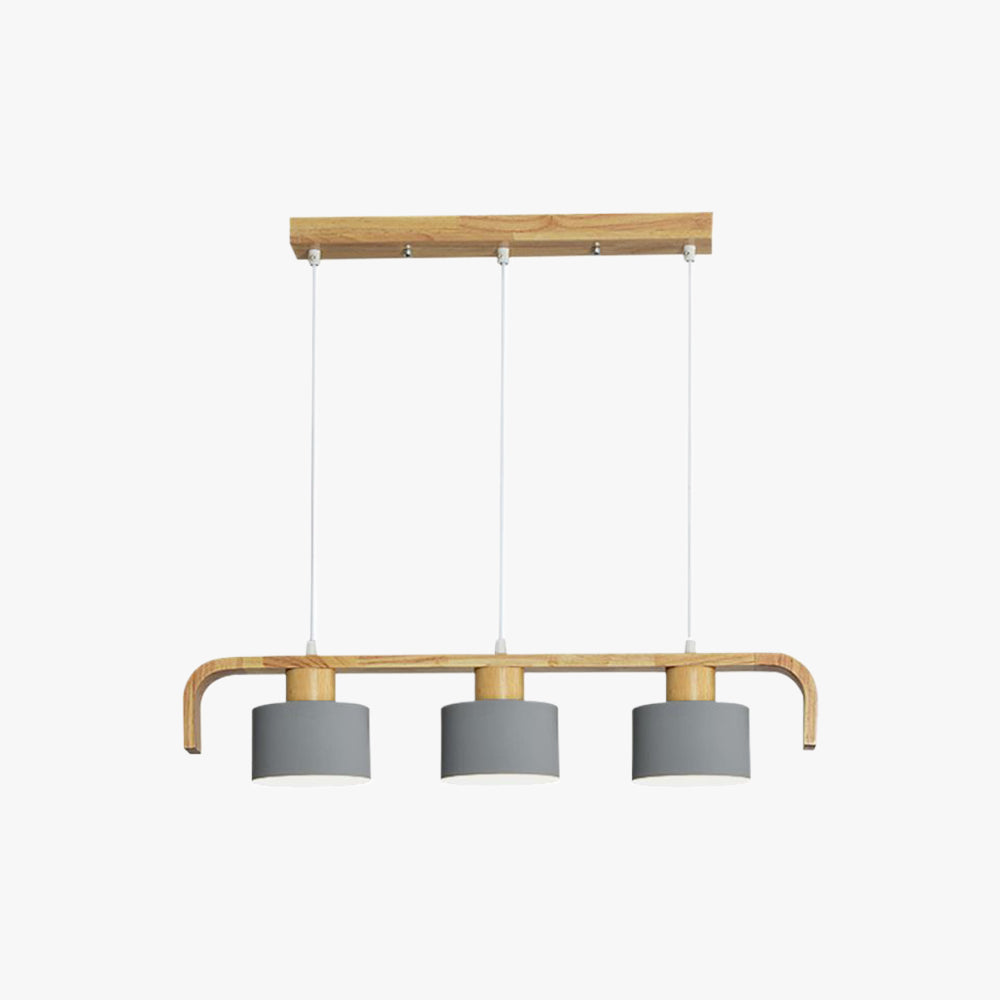 Valentina Moderne Luminaires Suspensions Cylindre Nordique Bambou Blanc/Vert/Gris Chambre à Coucher - Neutralighting