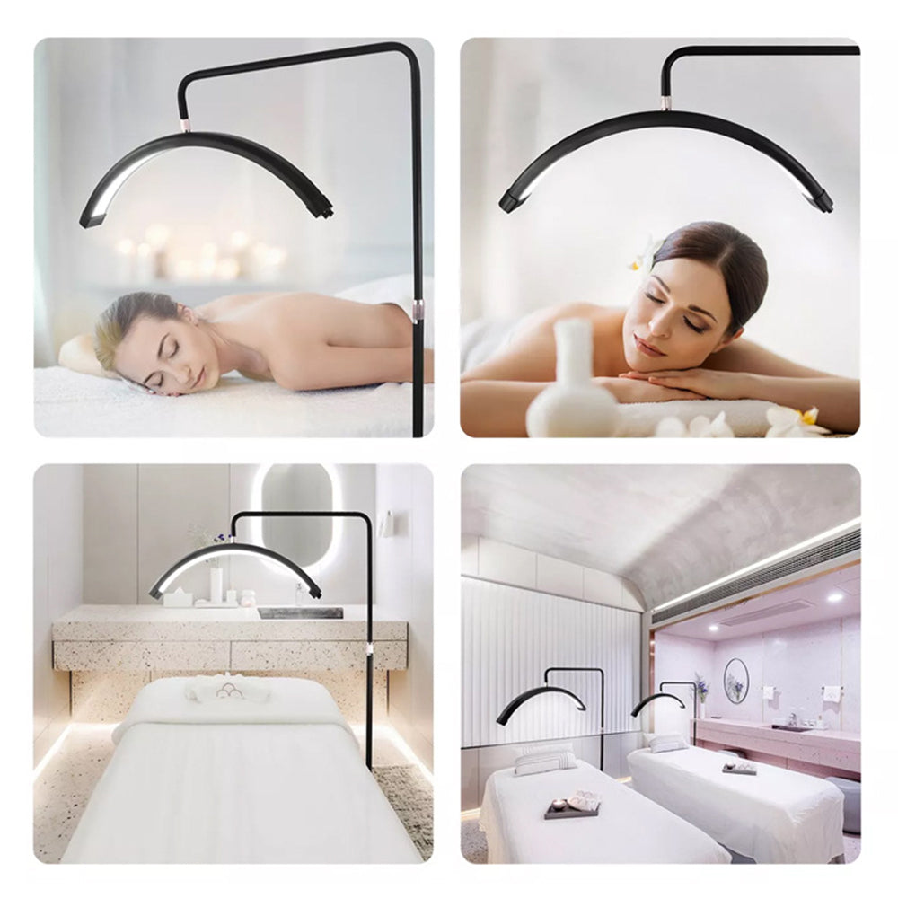 Arisha Industrielle Lampadaire Linéaire Simple Métal/PVC Noir Salon