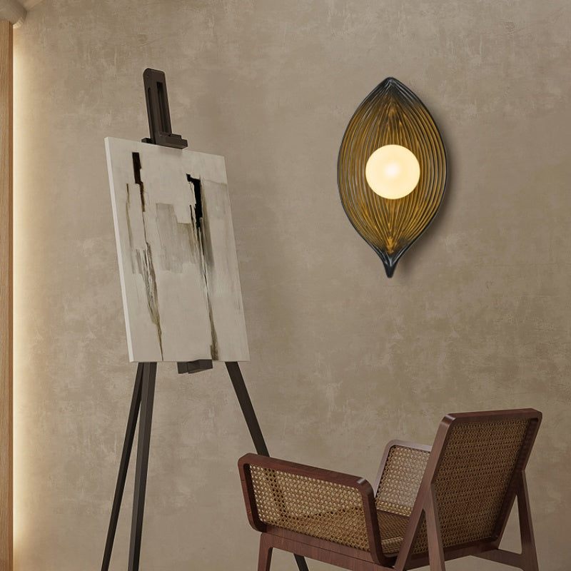 Aria Moderne LED Applique Murale Noir/Blanc/Bois Acrylique Salon