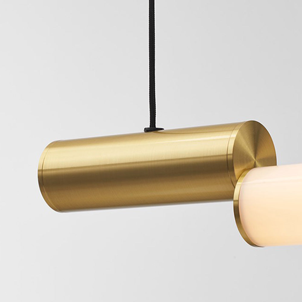 Ray Suspension Linéaire Minimaliste, Aluminium/PVC, Or, Salon - Neutralighting