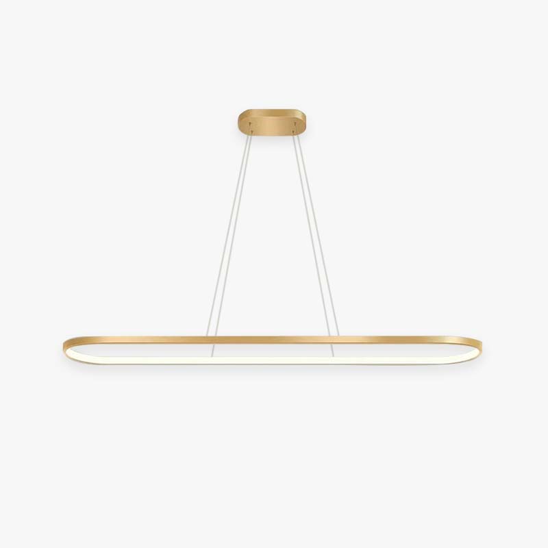 Arisha Suspension Ovale Moderne, Métal/Gel de Silice, Blanc/Noir/Or, Bar - Neutralighting