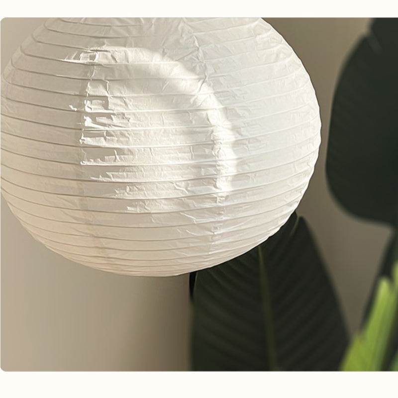 Ritta Japonais Sphérique Papier Métal Suspension Salon