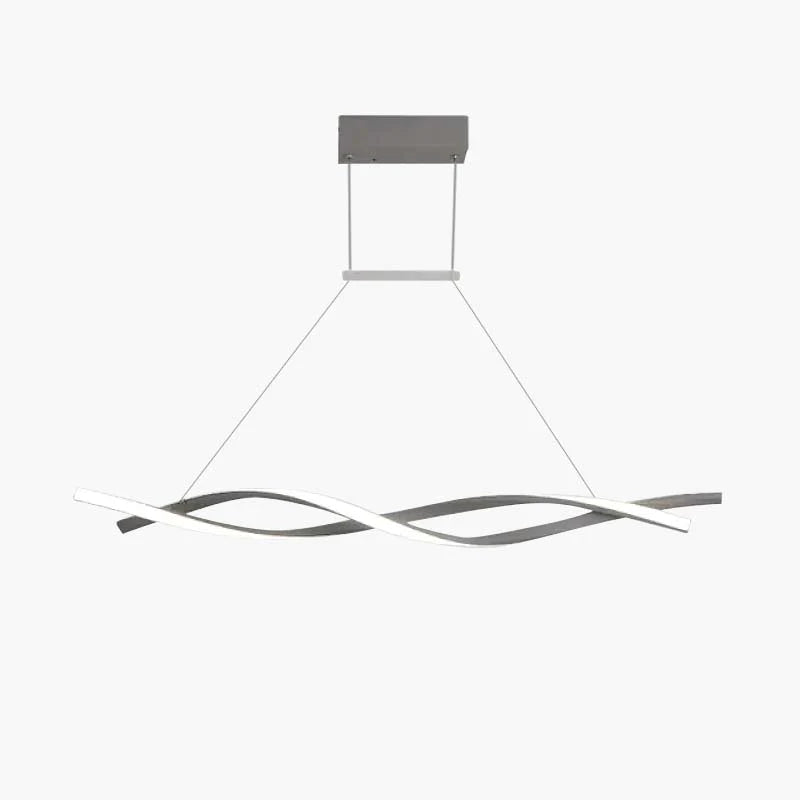 Arisha Suspension Linéaire Simple, Aluminium/Gel de silice, Noir/Gris, Chambre - Neutralighting