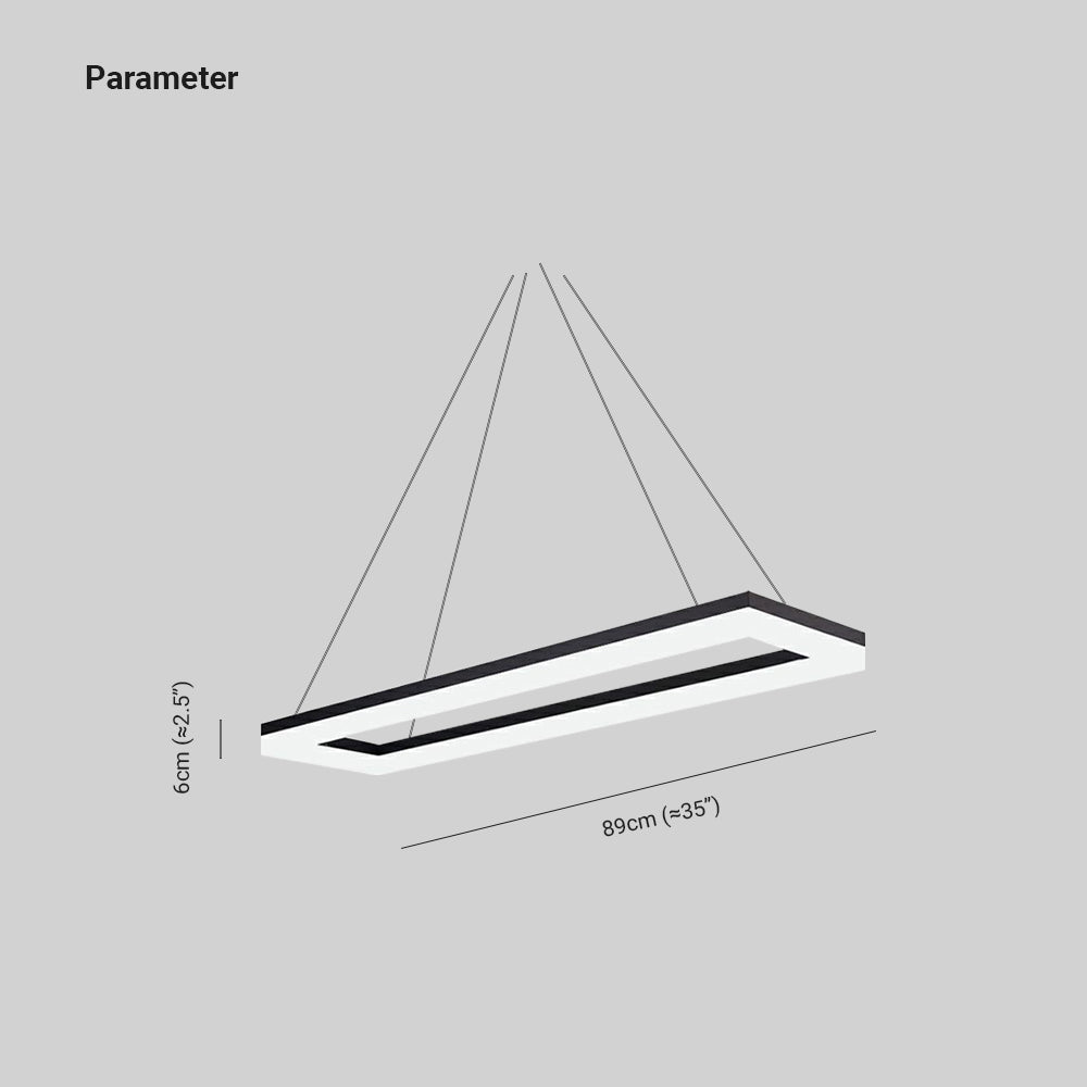Arisha Luminaires Suspensions Carrée Simple Moderne Acrylique Noir/Blanc Salon/Chambre à Coucher/Salle à Manger - Neutralighting
