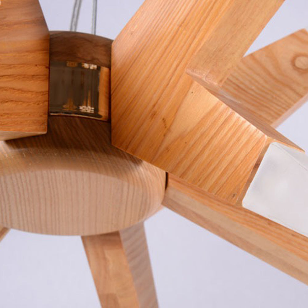 Muto Luminaires Suspensions Inégale Spoutnik Design Bois/Acrylique Chambre à Coucher - Neutralighting