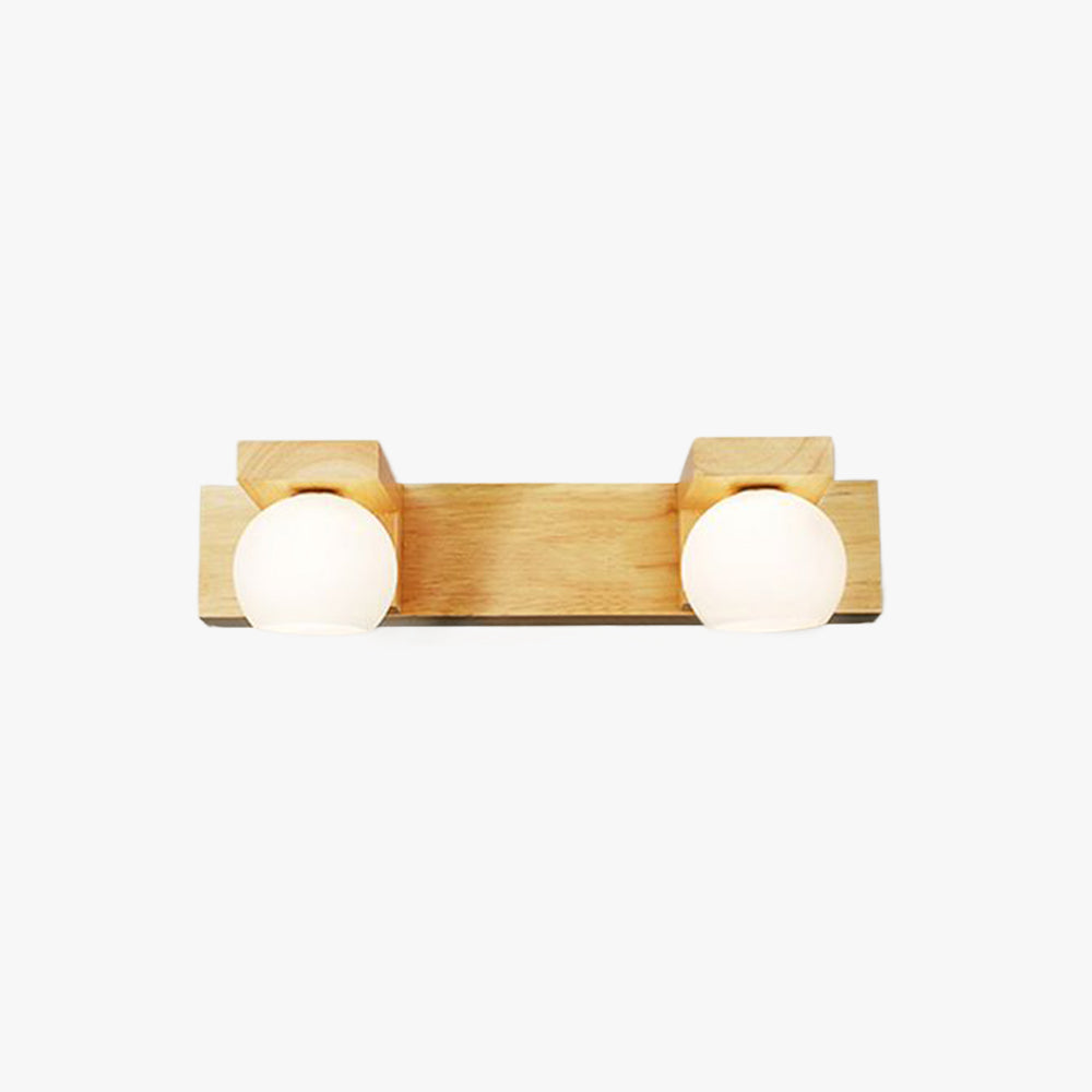 Muto Applique Murale Linéaire Moderen, Bois/Verre, Bûche, Salle de Bain - Neutralighting