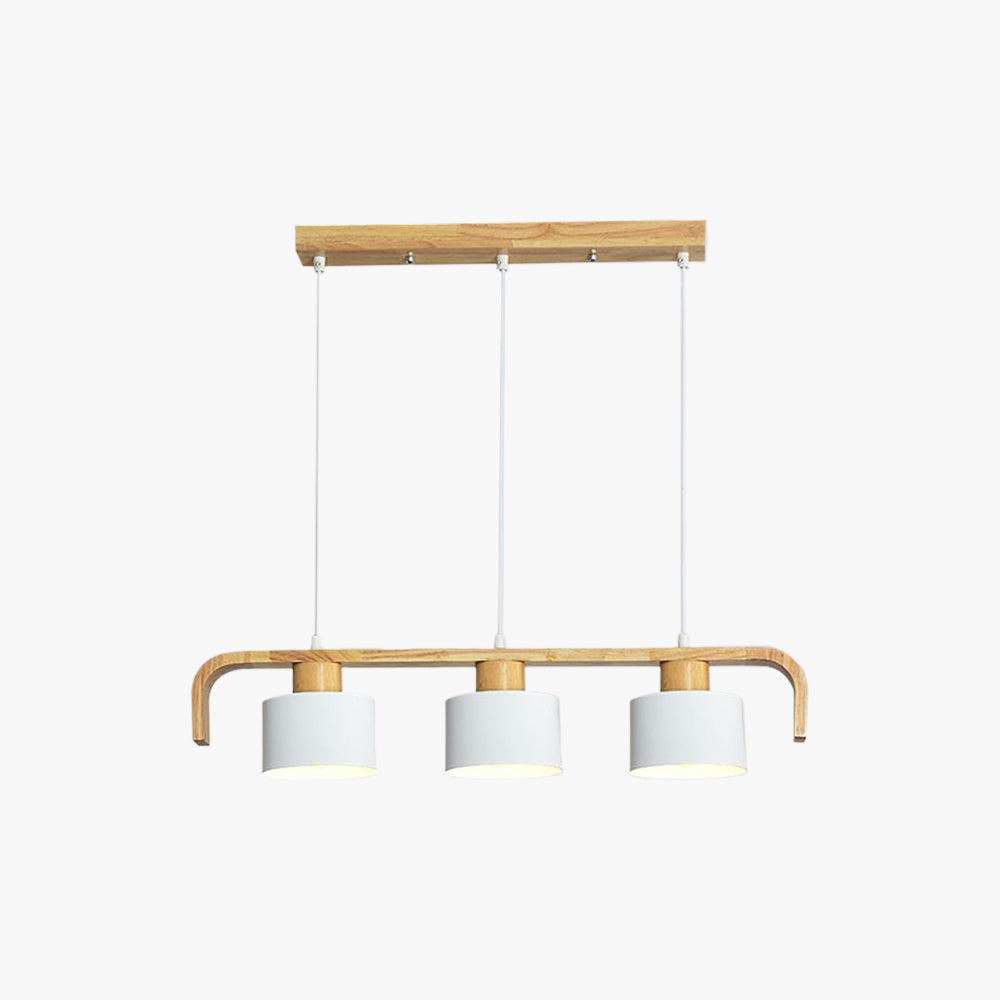 Valentina Moderne Luminaires Suspensions Cylindre Nordique Bambou Blanc/Vert/Gris Chambre à Coucher - Neutralighting