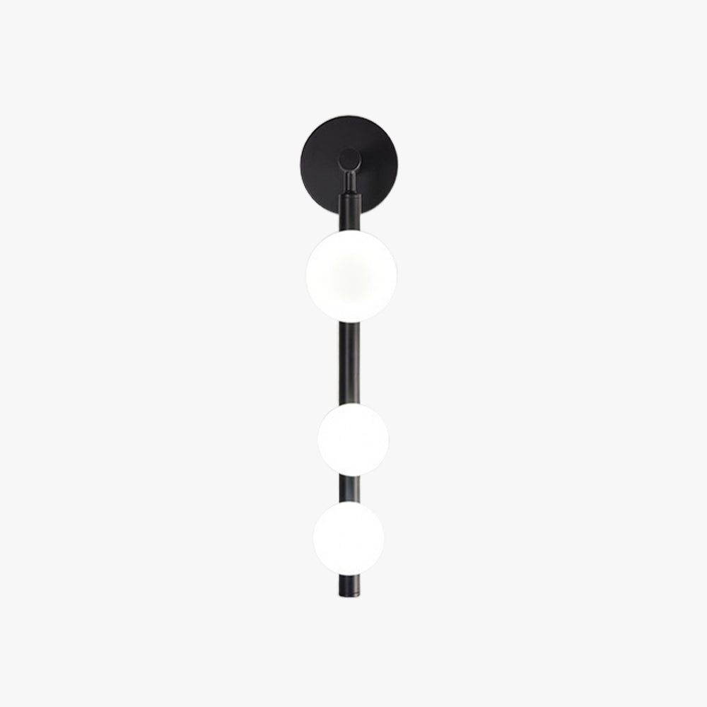 Valentina Applique Murale LED Sphérique Minimaliste Métal/Verre Or/Noir Salon/Chambre à Coucher - Neutralighting