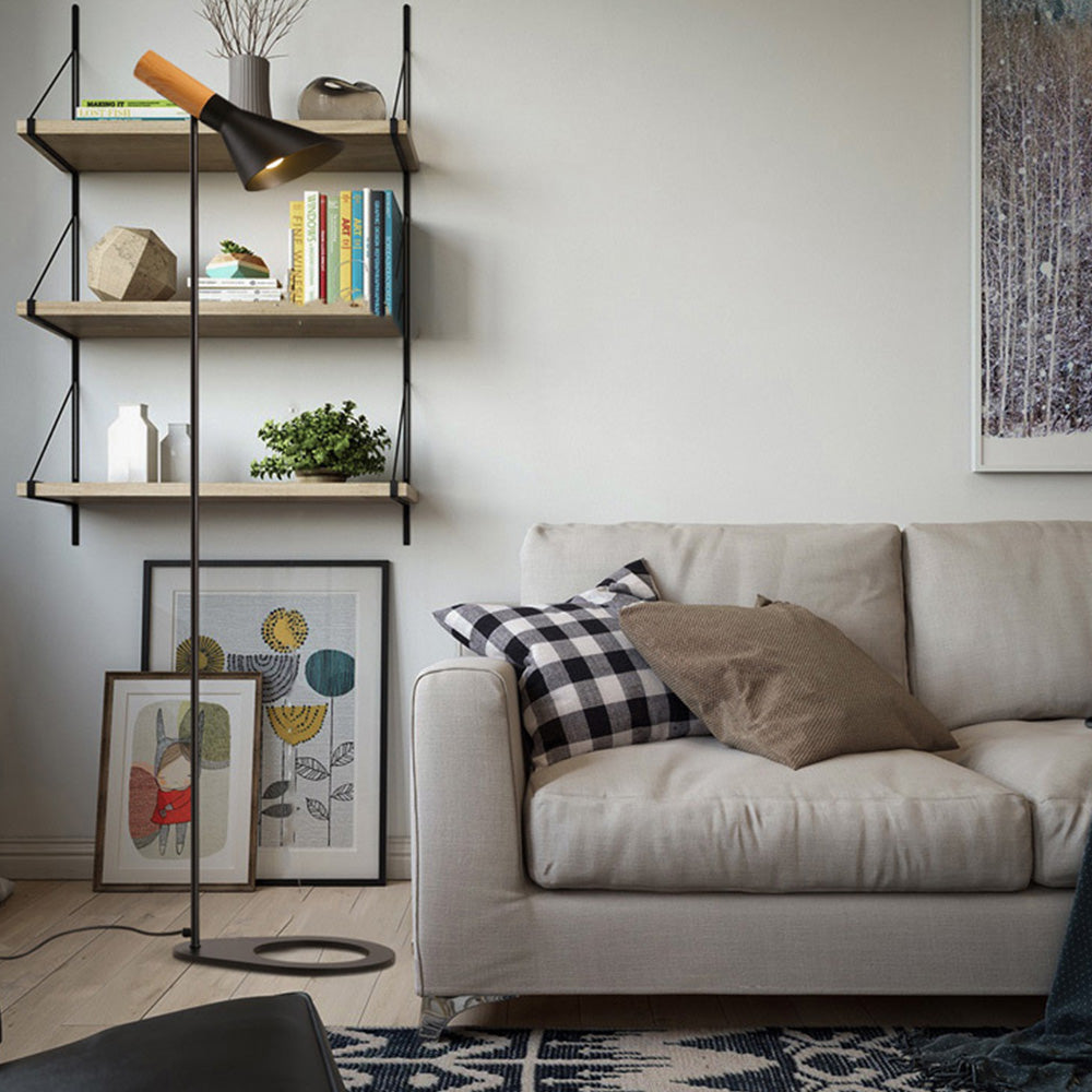 Arisha Design Lampadaire Minimalisme Métal Blanc/Noir Salon/Chambre à Coucher Intérieur