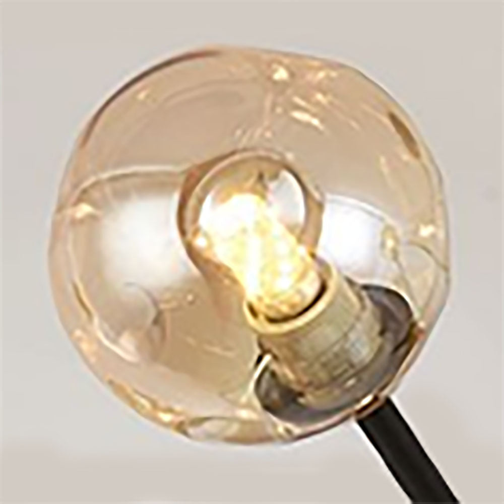 Valentina Moderne LED Suspension Noir Métal Verre Salon Chambre à Coucher - Neutralighting