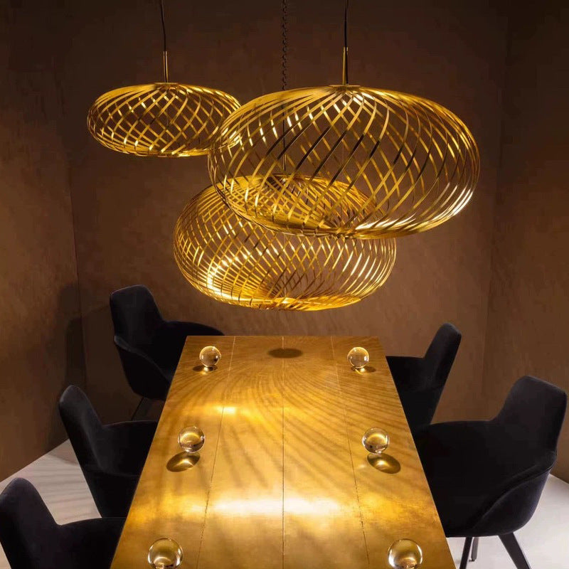 Arisha Industriel Creux Metal Suspension Salon - Neutralighting