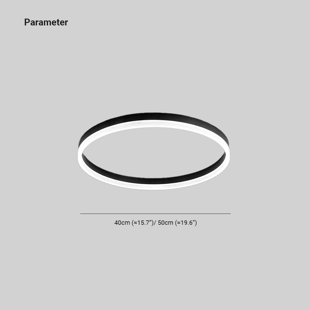 Arisha Plafonnier Anneau Simple Moderne Métal Noir/Blanc/Doré Salon/Salle à Manger - Neutralighting