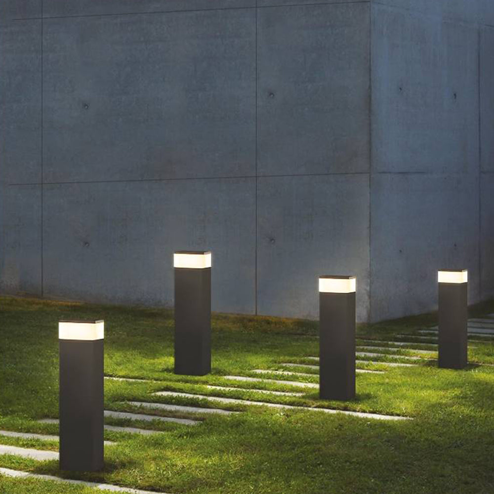 Ray Moderne LED Lampadaire Extérieure Noir Métal Allée Cour - Neutralighting