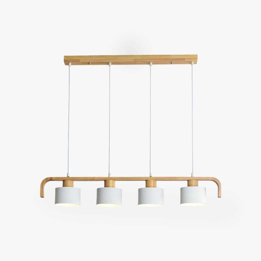 Valentina Moderne Luminaires Suspensions Cylindre Nordique Bambou Blanc/Vert/Gris Chambre à Coucher - Neutralighting