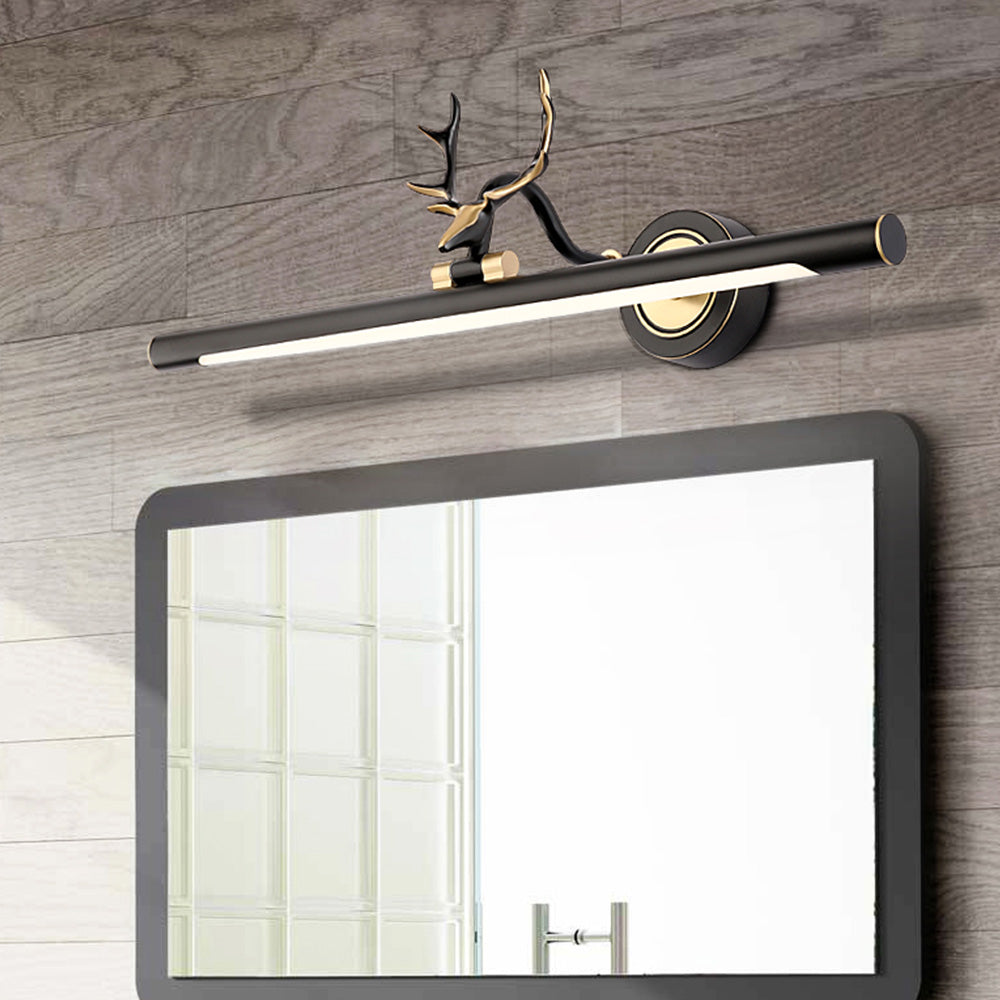 Arisha Design Italien LED Applique Murale Cerf Métal et Acrylique Noir Chambre/Salle de Bain - Neutralighting