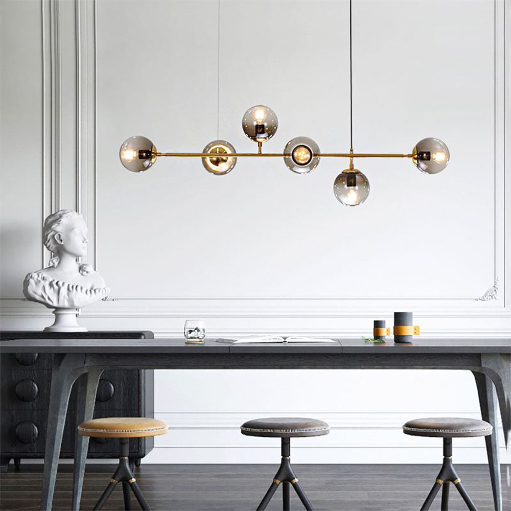 Valentina Moderne LED Suspension Globe Métal Verre Salon Cuisine - Neutralighting