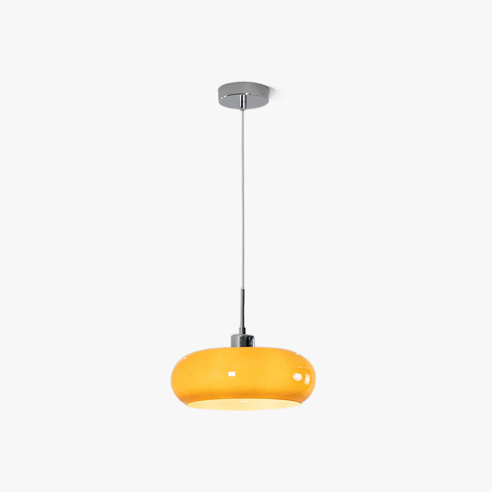 Charlotte Suspension Dôme Moderne Verre. Blanc/Orange. Salle de Bain - Neutralighting