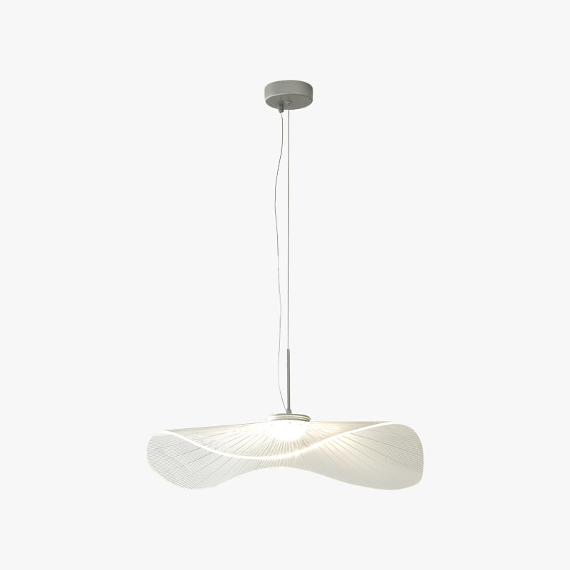 Arisha Suspension Feuille de lotus Contemporaine, Métal/Acrylique, Blanc, Salle de Séjour/Chambre à Coucher - Neutralighting