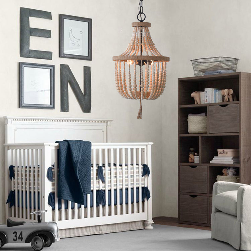 Silva Suspension LED Art Deco Design Métal/Bois Blanc/Bois Salon - Neutralighting
