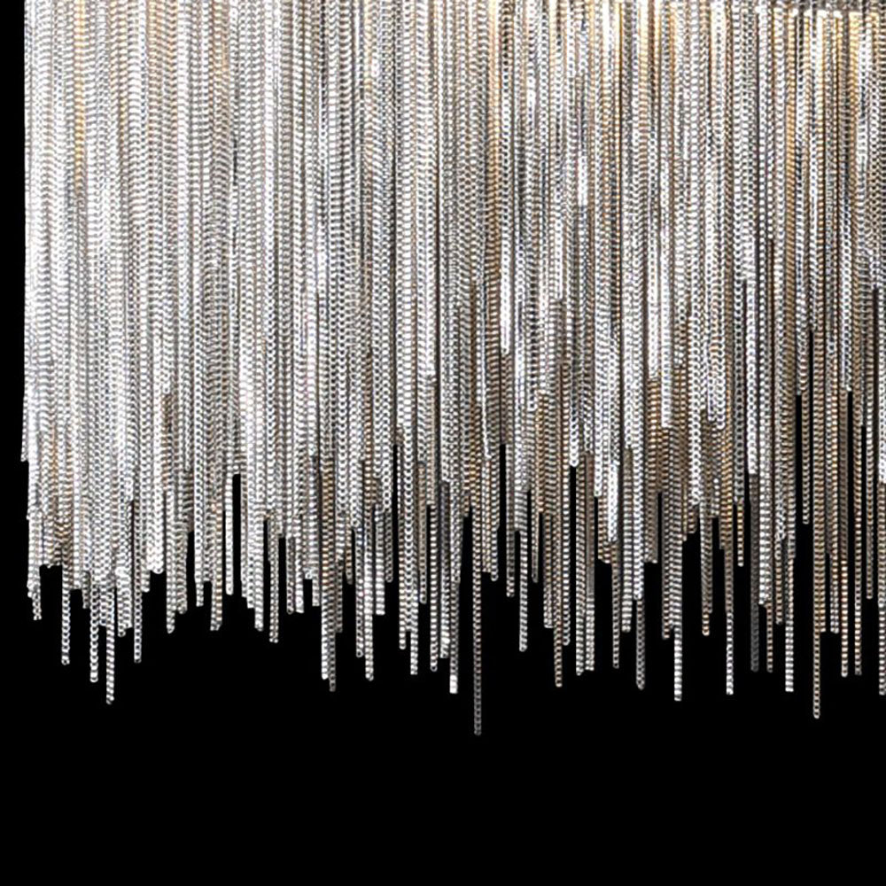 Arisha Applique Murale des Chaines à Franges Moderne Métal Argent Chambre à Coucher/Salon - Neutralighting