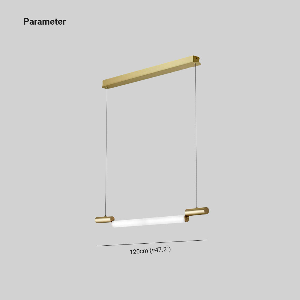 Ray Suspension Linéaire Minimaliste, Aluminium/PVC, Or, Salon - Neutralighting