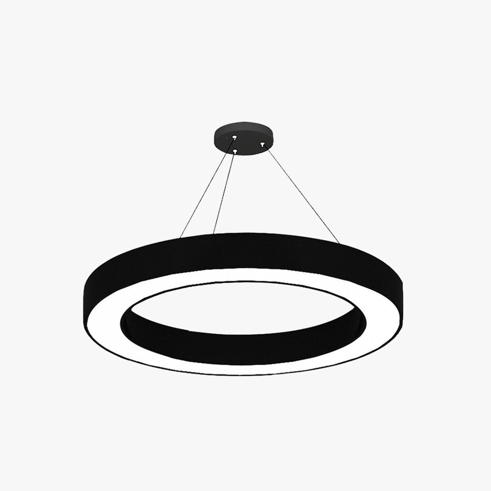 Arisha Luminaires Suspensions LED Anneau Simple Acrylique Noir/Blanc Salon/Cuisine - Neutralighting