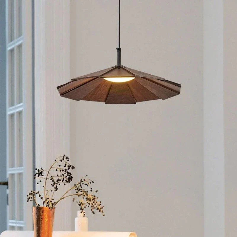 Ritta Vintage LED Suspension Noyer Bois Chambre À Coucher/Bar - Neutralighting