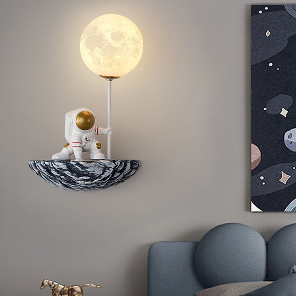 Aria Applique Murale Sphérique Astronaute Design LED Moderne Métal/Verre/Acrylique Blanc Salon - Neutralighting
