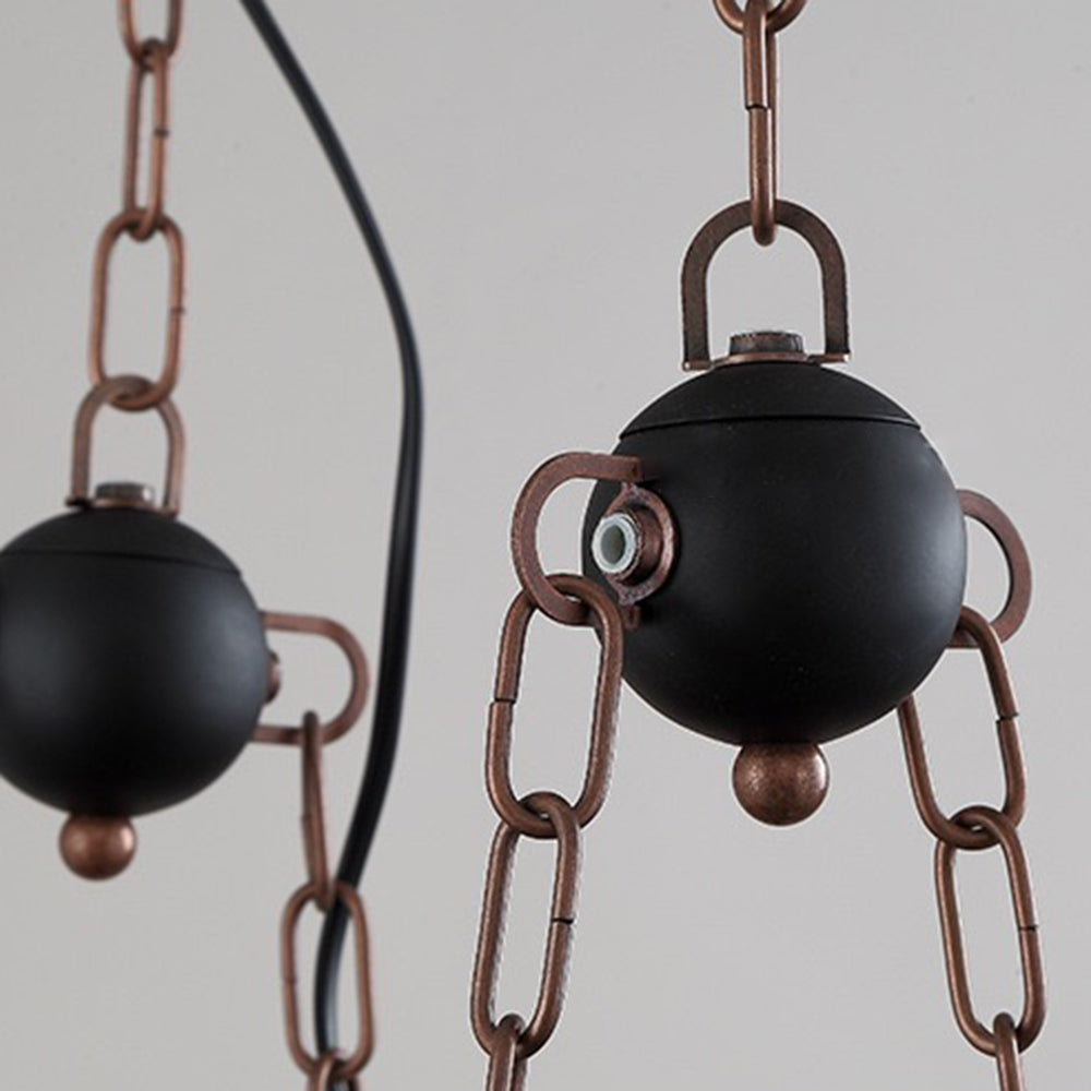 Epoch Suspension Rectangulaire Vintage, Metal/Bois, Marron, Chambre - Neutralighting