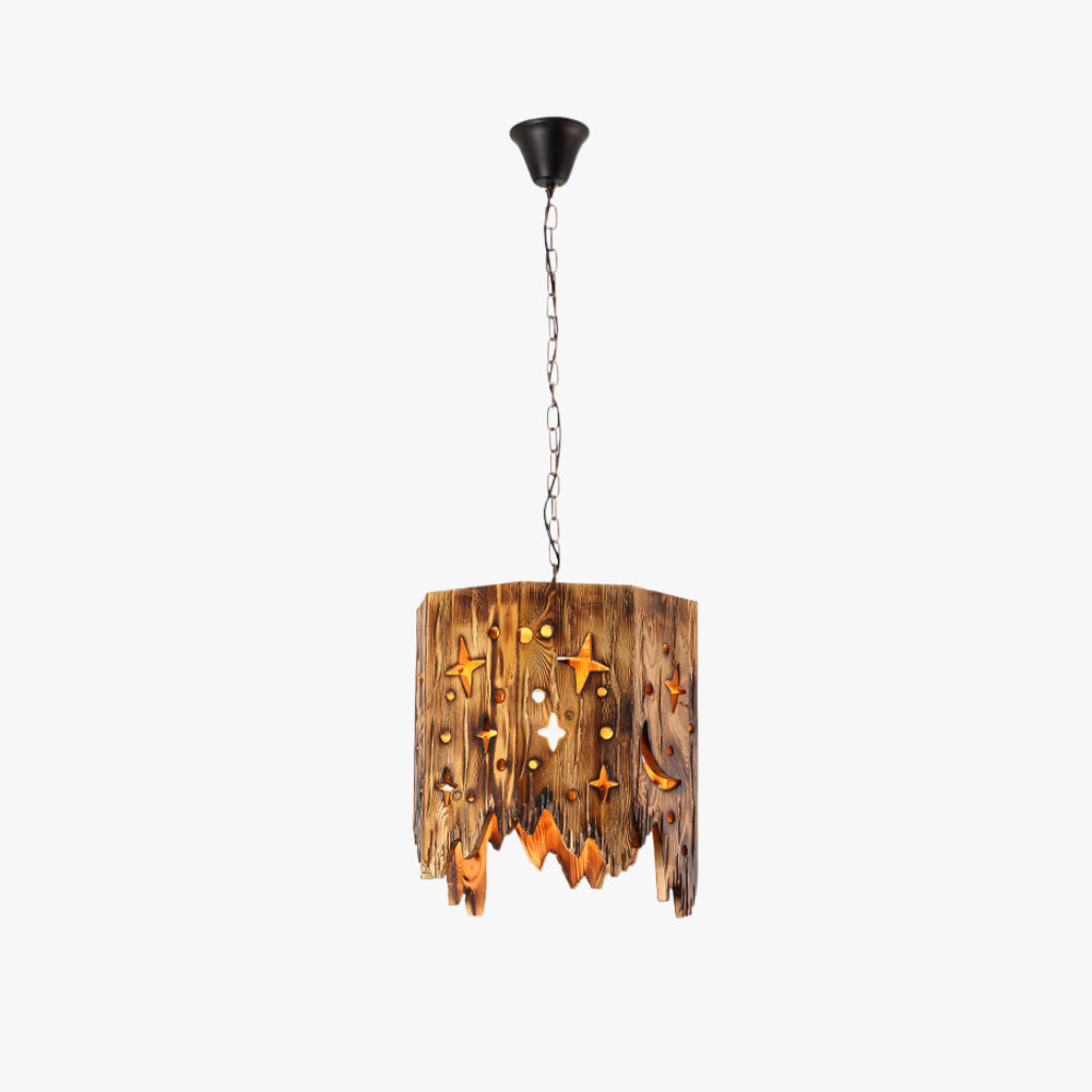 Epoch Suspension Irrégulier Rustique, Bois/Metal, Bois, Chambre - Neutralighting