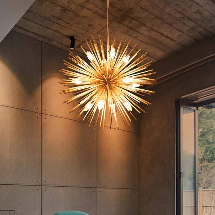 Valentina Design LED Suspension Or Métal Salle à manger Salon Chambre à coucher - Neutralighting