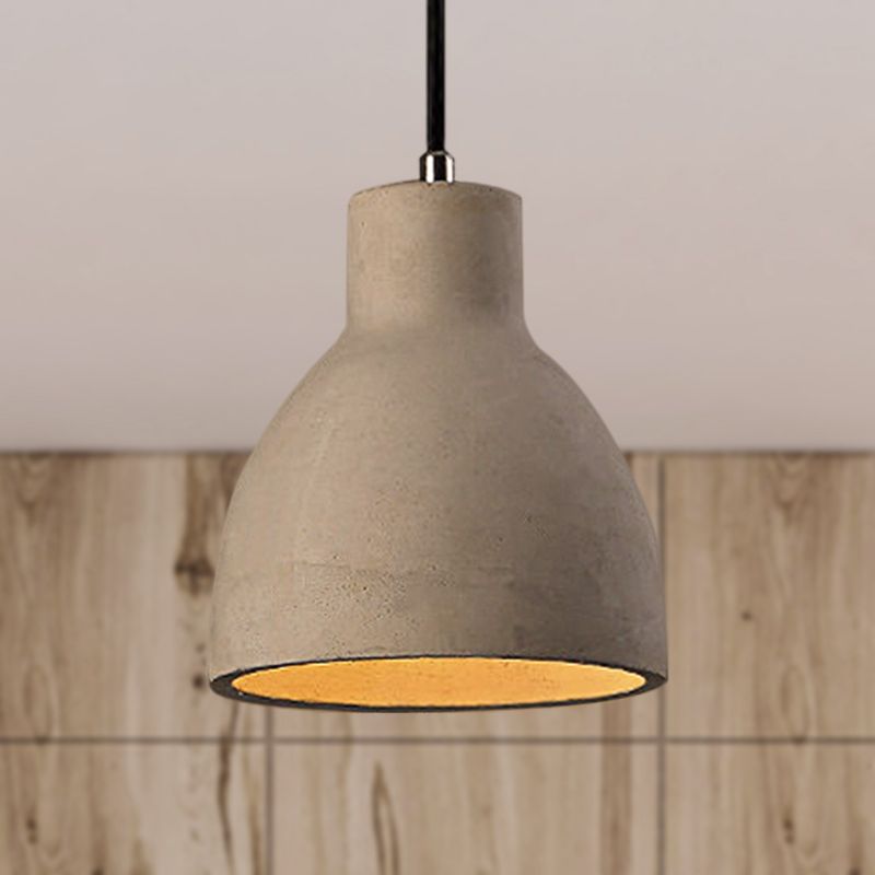 Avi Dôme LED Suspension Gris Fumé Chambre Métal/Ciment Chambre à coucher - Neutralighting