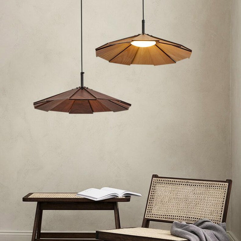Ritta Vintage LED Suspension Noyer Bois Chambre À Coucher/Bar - Neutralighting