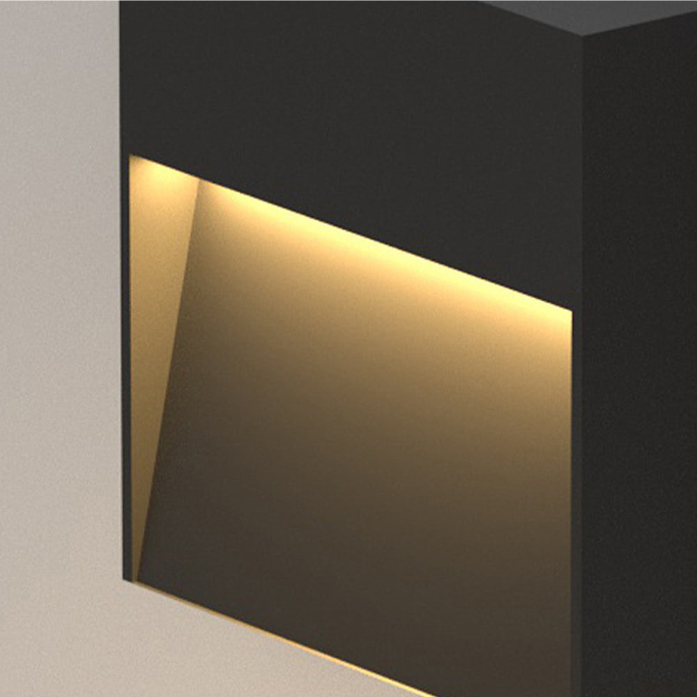 Ray Éclairage d'Escalier Extérieur Rectangulaire Moderne, Métal/Acrylique, Noir, Jardin - Neutralighting