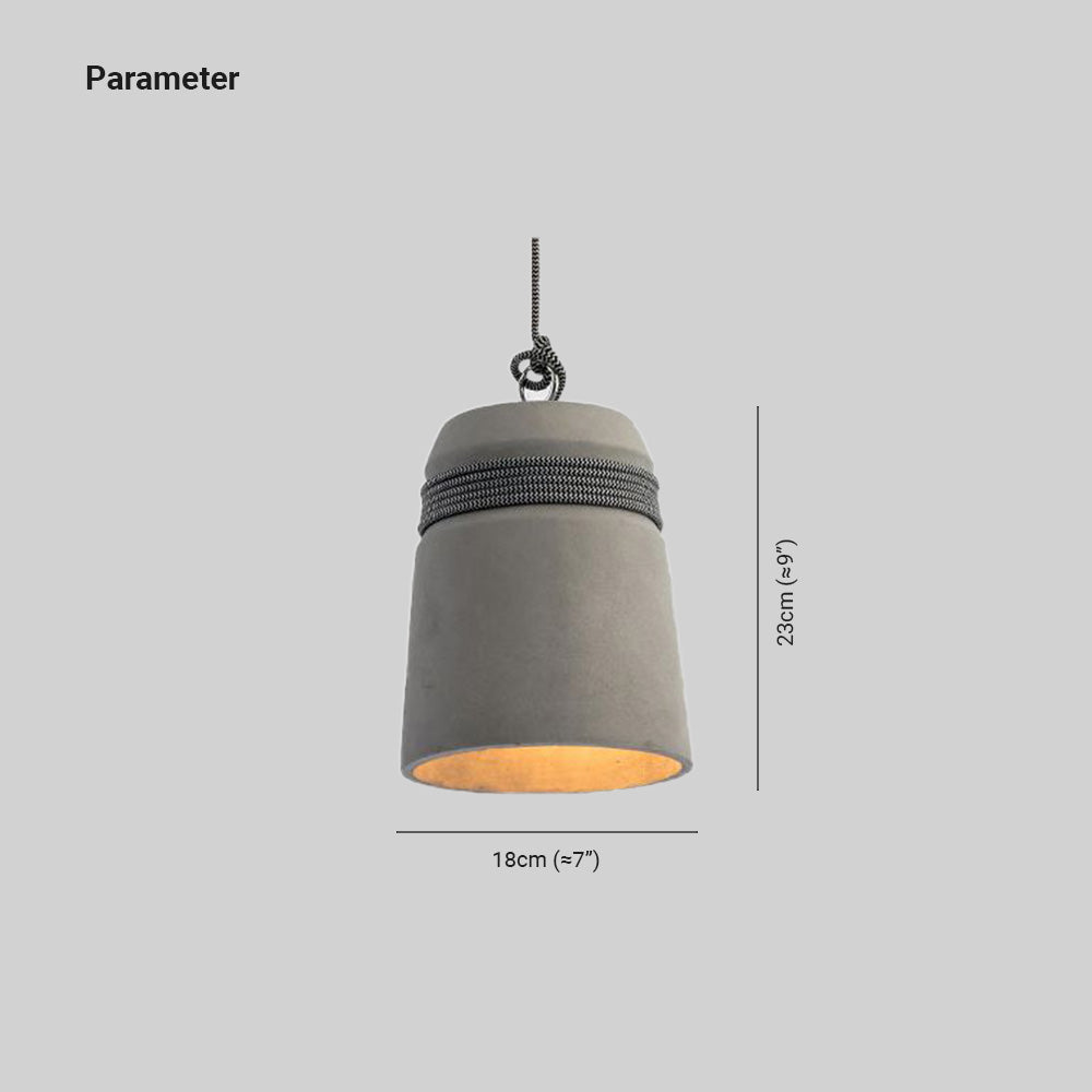 Arisha Luminaires Suspensions Cylindre Industriel Métal/Ciment Gris Chambre/Salon - Neutralighting