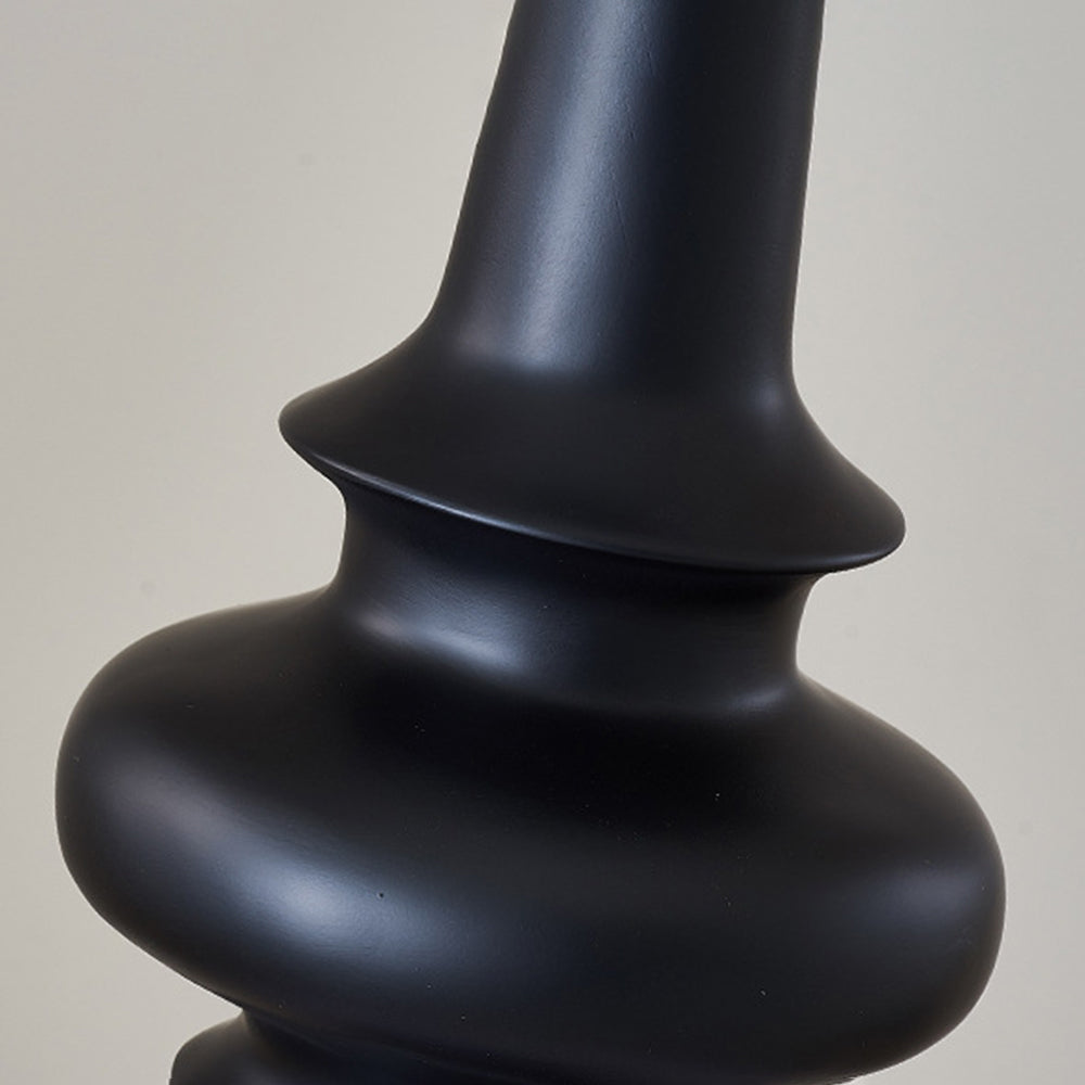 Mira Design Intérieur Lampadaire Colonne Vintage Résine/Verre Noir Salon/Chambre