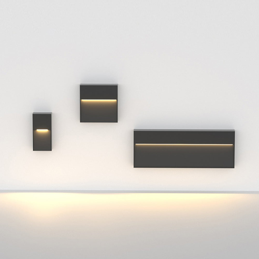 Ray Éclairage d'Escalier Extérieur Rectangulaire Moderne, Métal/Acrylique, Noir, Jardin - Neutralighting