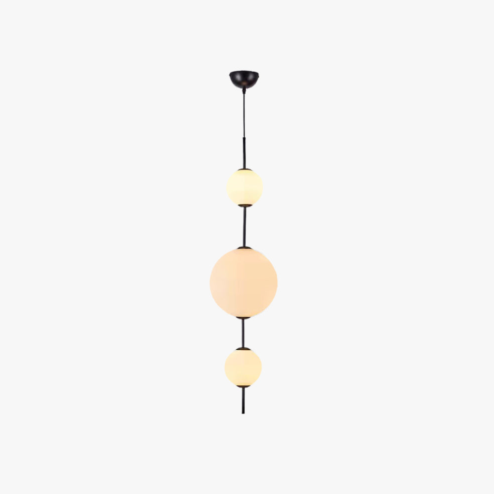 Valentina Luminaires Suspensions Bulle Moderne Simple Métal/Verre Noir Salon/Chambre à Coucher - Neutralighting