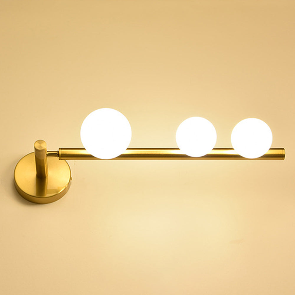 Valentina Applique Murale LED Sphérique Minimaliste Métal/Verre Or/Noir Salon/Chambre à Coucher - Neutralighting